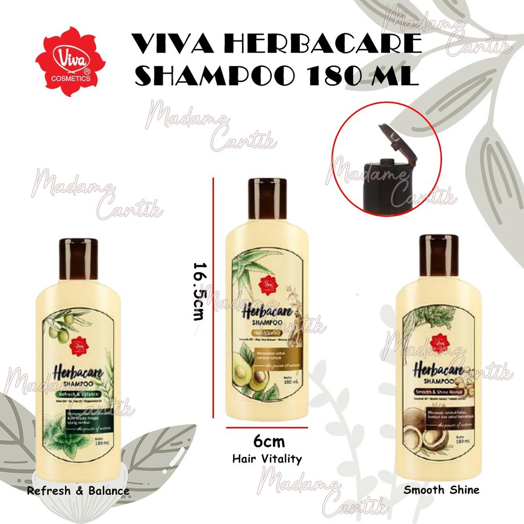 ✿ MADAME ✿ VIVA SHAMPOO HERBACARE CREAMBATH WITH EXTRACT - PERAWATAN RAMBUT KETOMBE RONTOK BERMINYAK