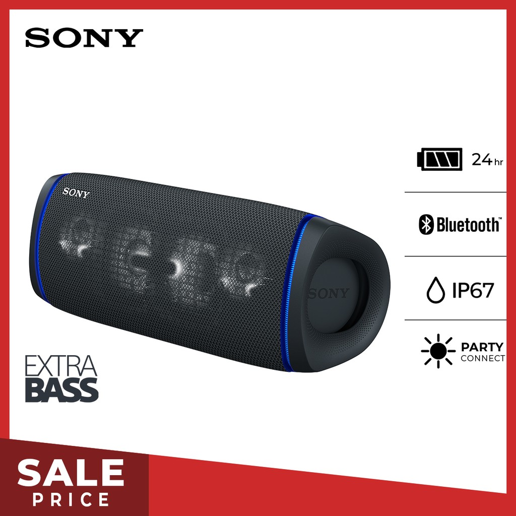 Speaker Sony SRS-XB43 Speaker Bluetooth Extra Super Bass Battery Up to 24h - Black Portable Wireless