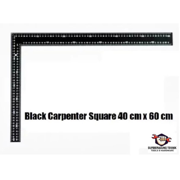 

Penggaris Siku L Jumbo Panjang 42x60 cm siku tukang Black
