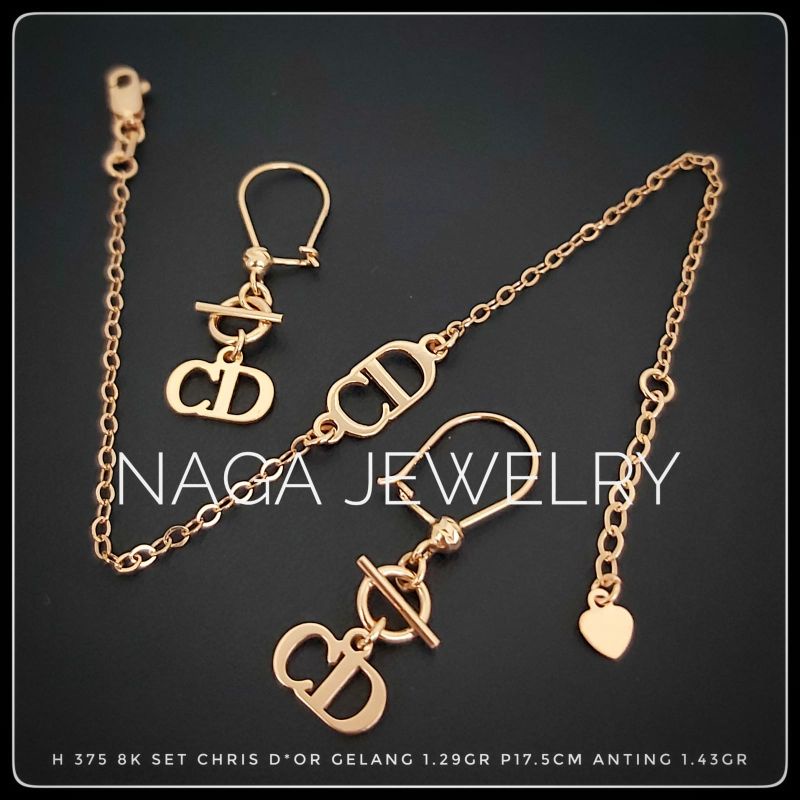 SET GELANG & ANTING CD EMAS 8K