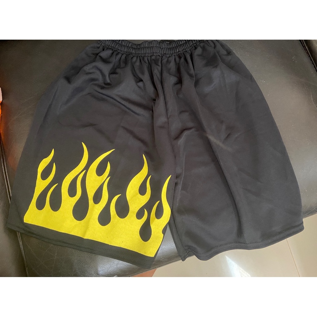 CELANA PENDEK BOXER / Celana Spandex Sport Print Onfire / pants boxer unisex