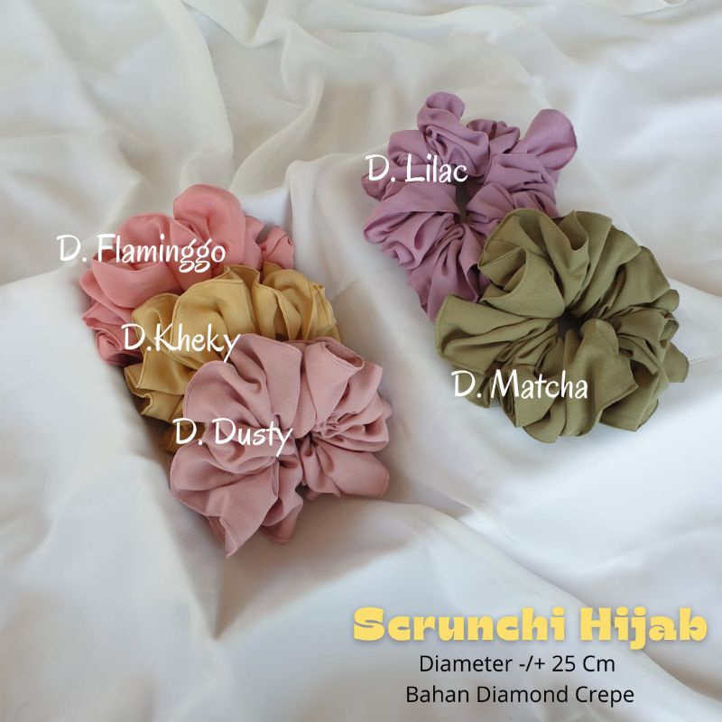 (READY STOCK SIAP KIRIM) SCRUNCHI HIJAB / IKAT RAMBUT / CEPOL RAMBUT ANTI PUSING