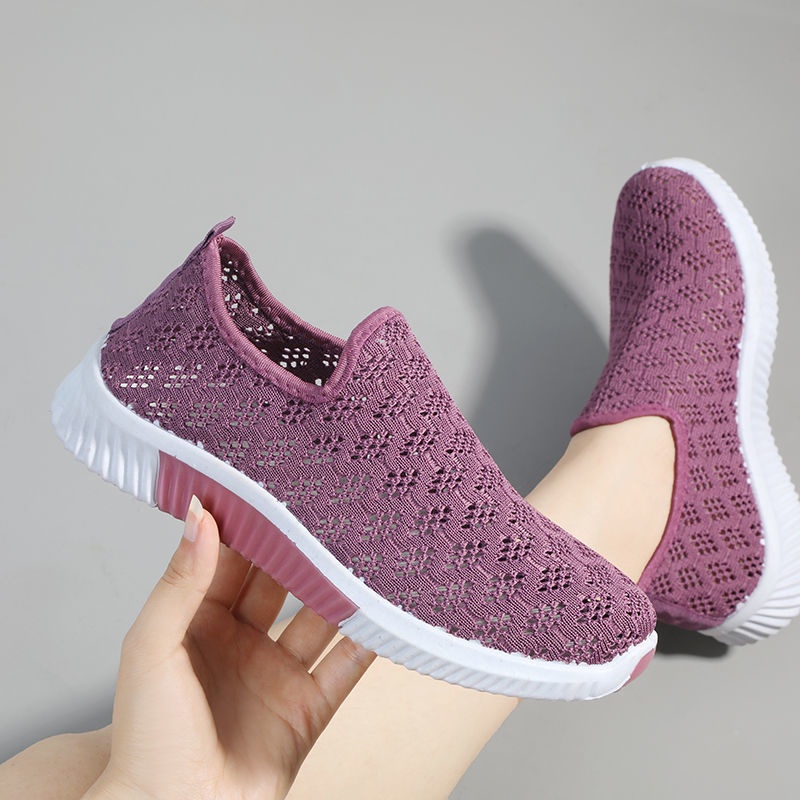 𝐄𝐁𝐒 ✅ SEP009 (Tanpa Kotak) COD Sepatu Sneakers Wanita Lubang Lubang Kecil Ringan Sporty Model Korea Fashion Casual Olahraga Santai Sport Import SEP009