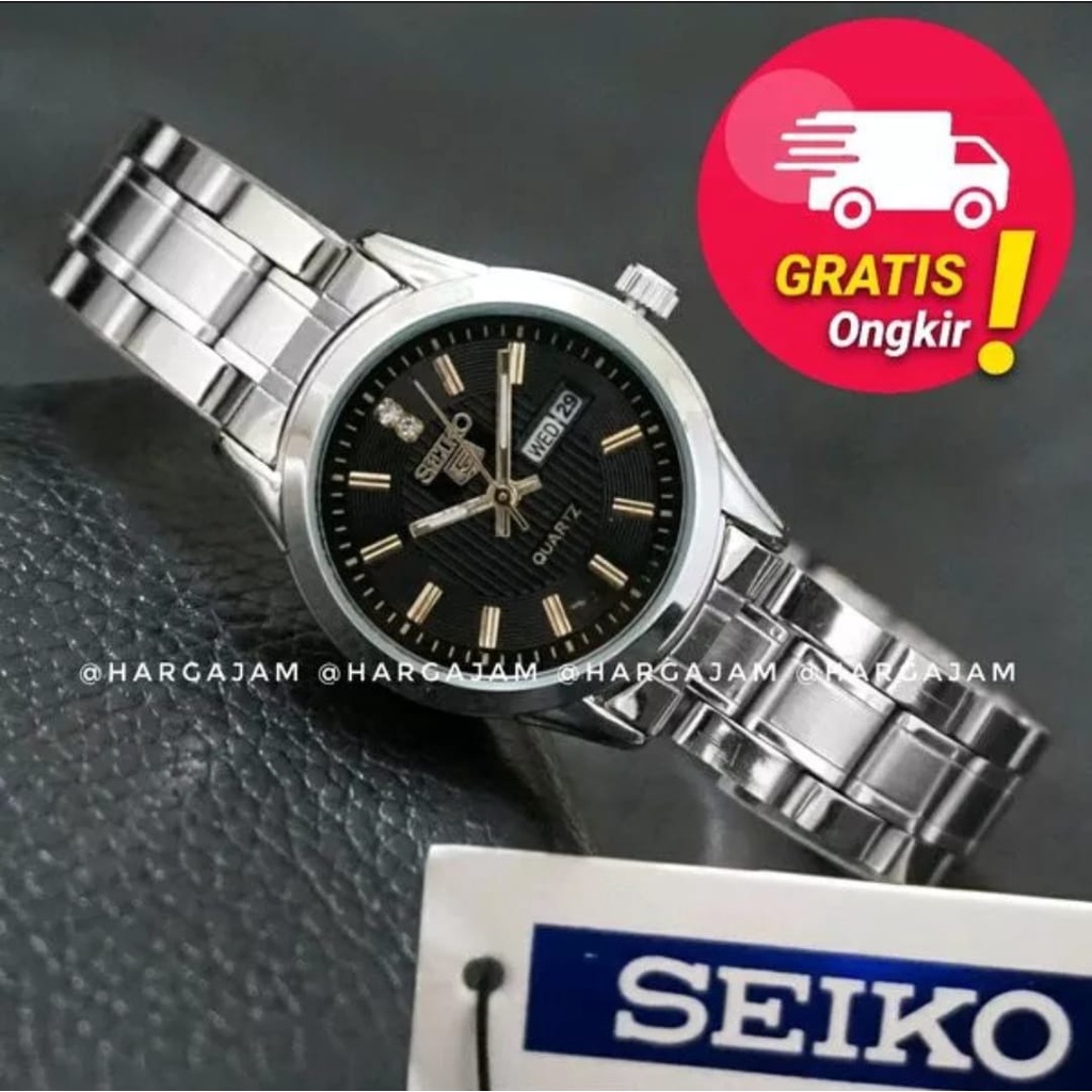 PROMO...Saiko Jam Tangan Fasion Wanita Saiko- Strap Stainless Stell - tangal hari aktif-Water Resist