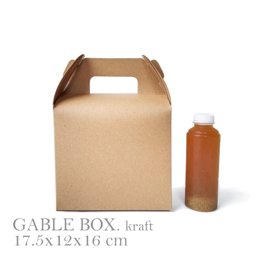 

[HARGA 10PCS] GABLE BOX : 17.5x12x16 cm / box thinwall / box botol / box hampers