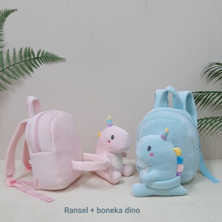 Tas Ransel Boneka Dinosaurus/Tas Sekolah Anak Paud Tk Backpack