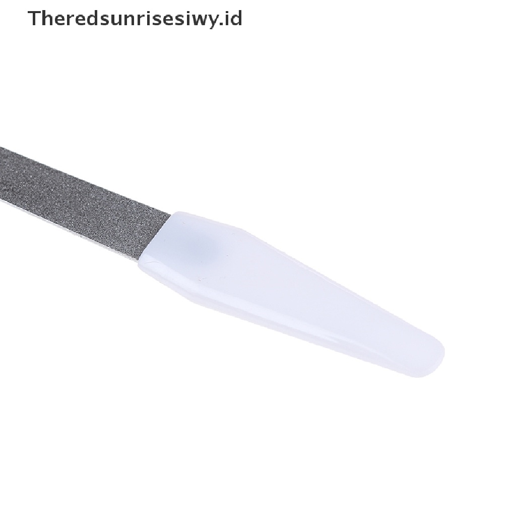 (Theredsunrisesiwy.Id) Kikir Kuku Dua Sisi Bahan Stainless Steel Untuk Manicure / Pedicure