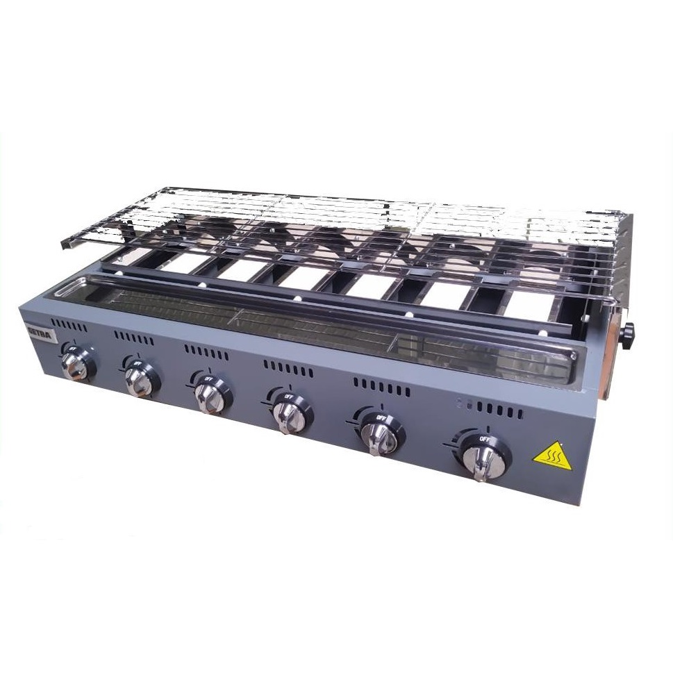 Gas Roaster 6 Tungku GETRA OL-6B / Alat Pemanggang 6 Tungku