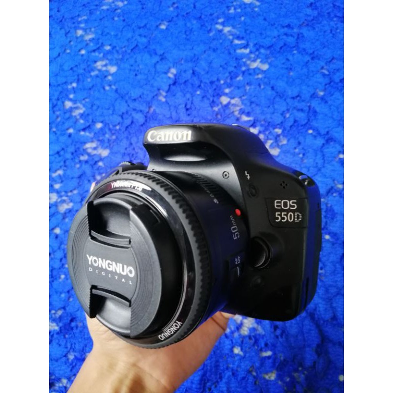 Kamera CANON 550D Lensa Fix 50mm F1.8 Yongnuo Kamera DSLR Warranty