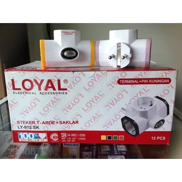 Loyal Steker Arde T LY 912 SK Stop Kontak plus Saklar SNI PREMIUM