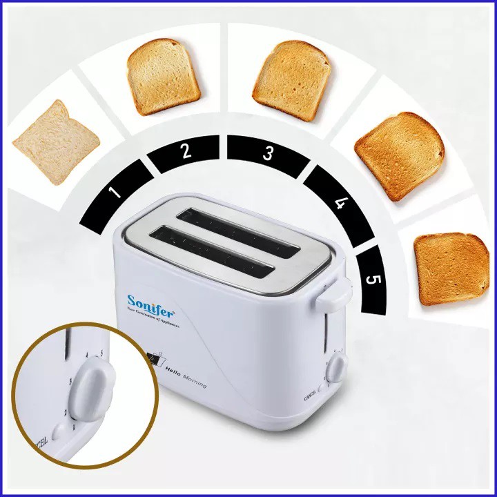 Sonifer TOASTER PEMANGGANG ROTI POP UP 2 Slot Lubang