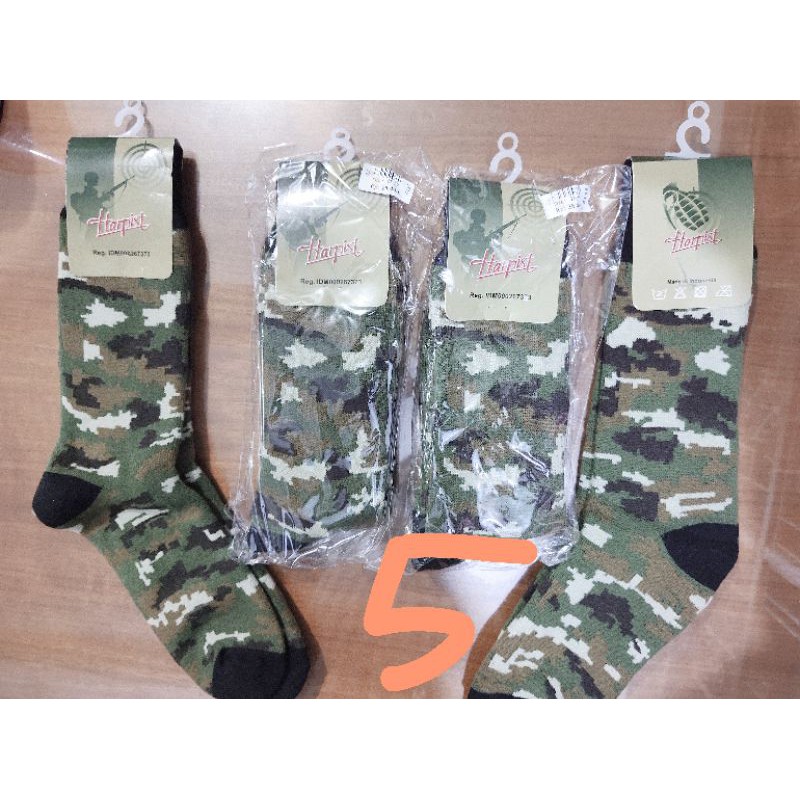 KAOS KAKI PDL TEBAL HARPIST  / KAOS KAKI LORENG TNI TEBAL PDL LORENG