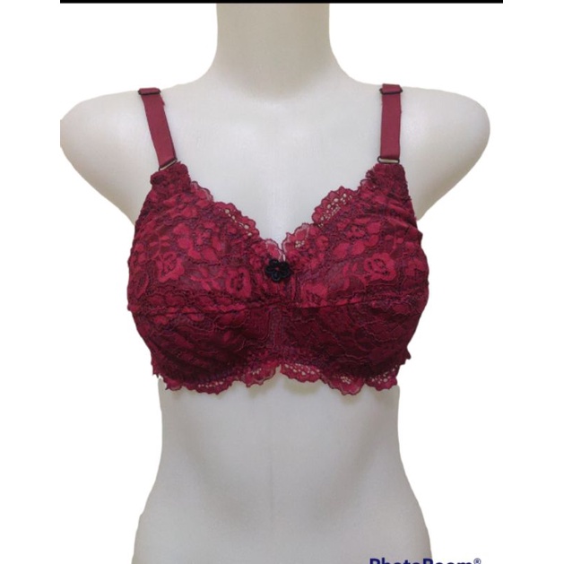 Bra Full Brukat Cantik Tanpa Busa Dan Kawat Cup Besar size 40&42