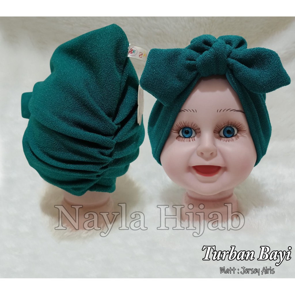 BISA COD-BEST SELLER TURBAN BAYI TERBARU PITA KUPU-KUPU NAYLA HIJA'B