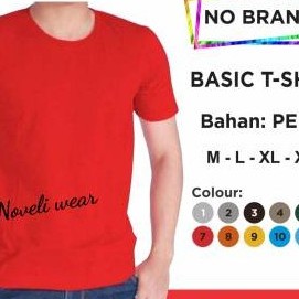 Noveli wear - T Shirt Kaos polos pria lengan pendek | atasan baju kaos seragam polos M L XL XXL