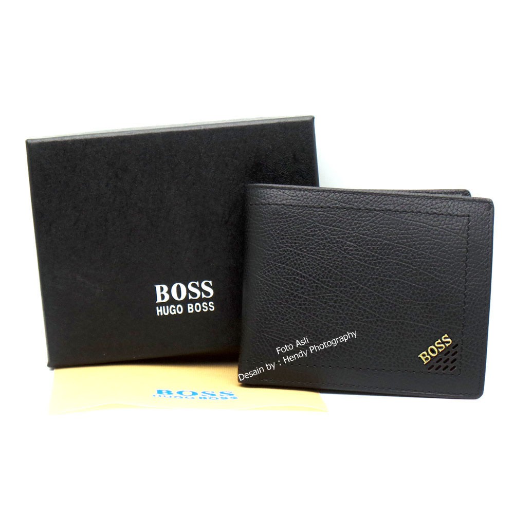 DOMPET PRIA KULIT ASLI IMPORT MURAH  LEMBUT | HUGO BOSS B0442-12
