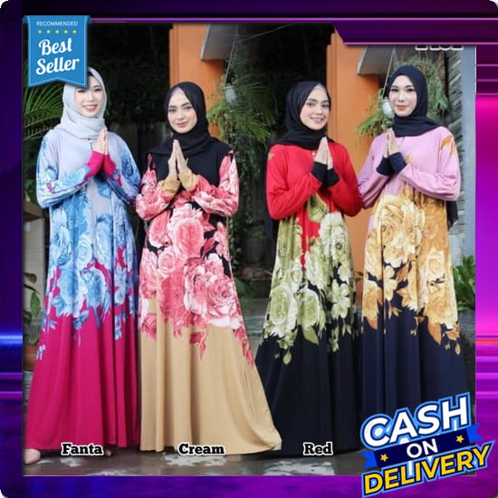 Dila Dress Seruti Gamis Terbaru 2022 / Gamis Busui Frendly / Gamis Wanita Remaja Terbaru 2022 / Wudh