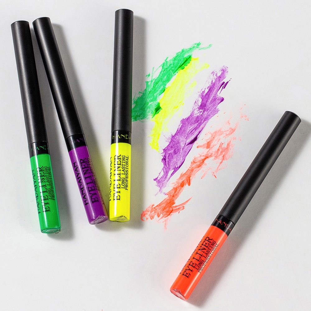 【Baru】HANDAIYAN 12Colors UV Neon Eyeliner Long Lasting Waterproof Liquid Eyeliner Eyeliner Pen