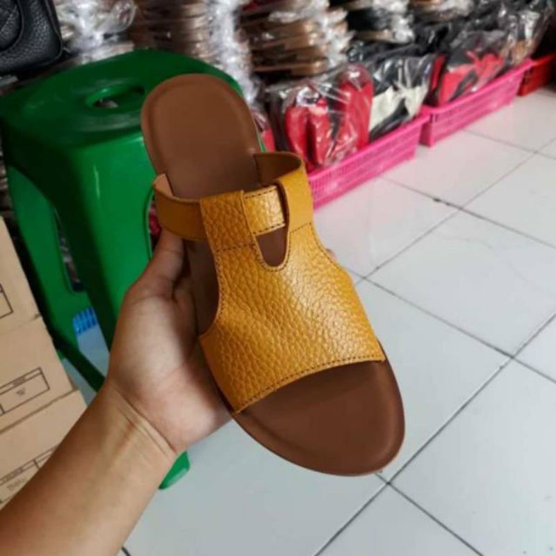 sandal kulit wanita asli Garut kode 1