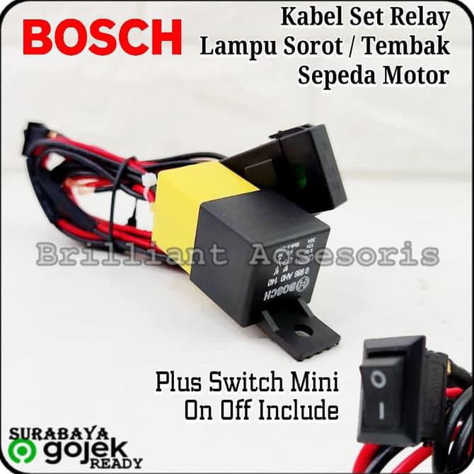 COD KABEL SET RELAY BOSCH - LAMPU TEMBAK / LED / SOROT / TAMHAHAN - MOTOR