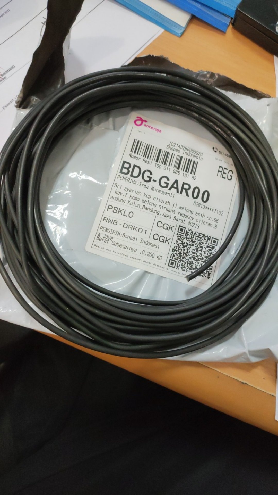 Kawat Bonsai Hitam 3mm Harga 1 Meter