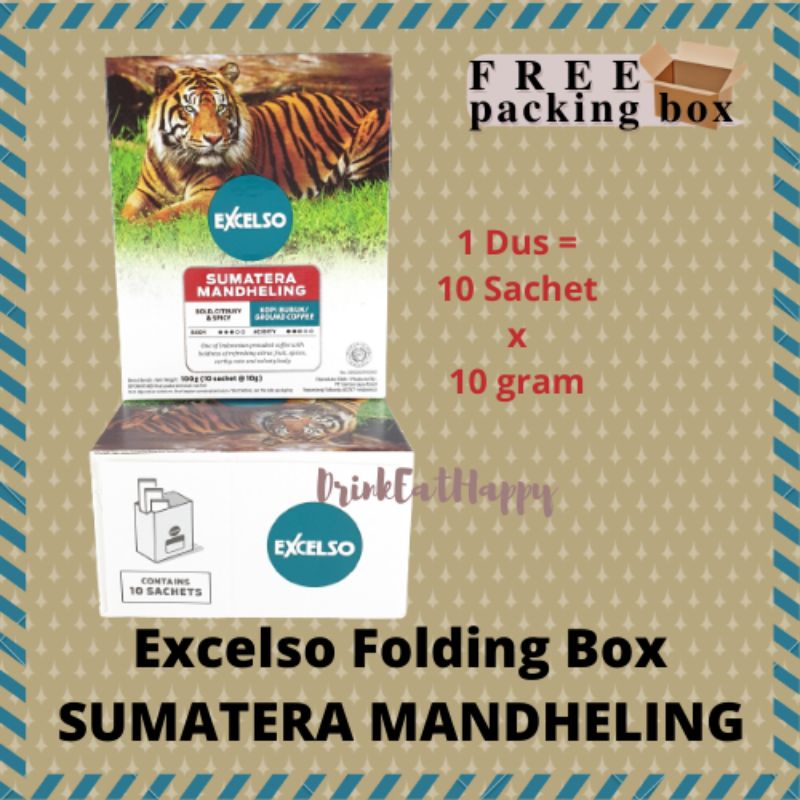 

Excelso FOLDING BOX SUMATERA MANDHELING Kopi Bubuk