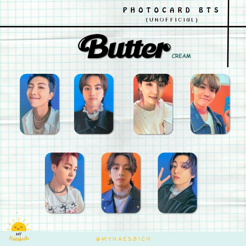 Jual Photocard Bts Butter Versi Cream Unofficial Shopee Indonesia