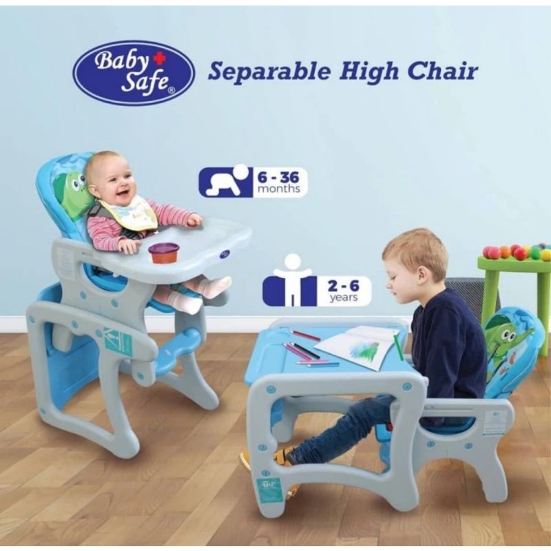 Baby Safe Separable High Chair HC01 - Kursi Makan Bayi &amp; Anak