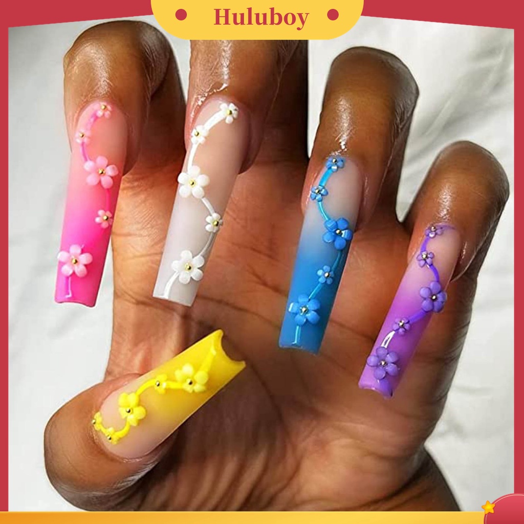 Huluboy Huluboy♡ Ornamen Bunga 3D Untuk Dekorasi Nail Art Charms