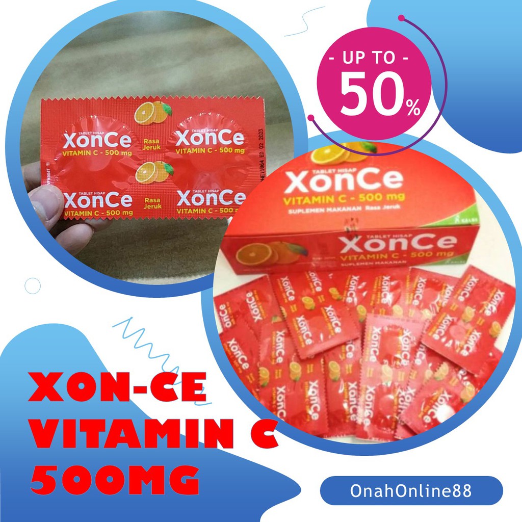 Jual VITAMIN C XONCE XONCE TABLET HISAP 500MG Shopee Indonesia