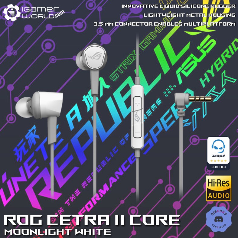 ASUS ROG Cetra II Core / Cetra 2 Core Moonlight White in-ear Gaming
