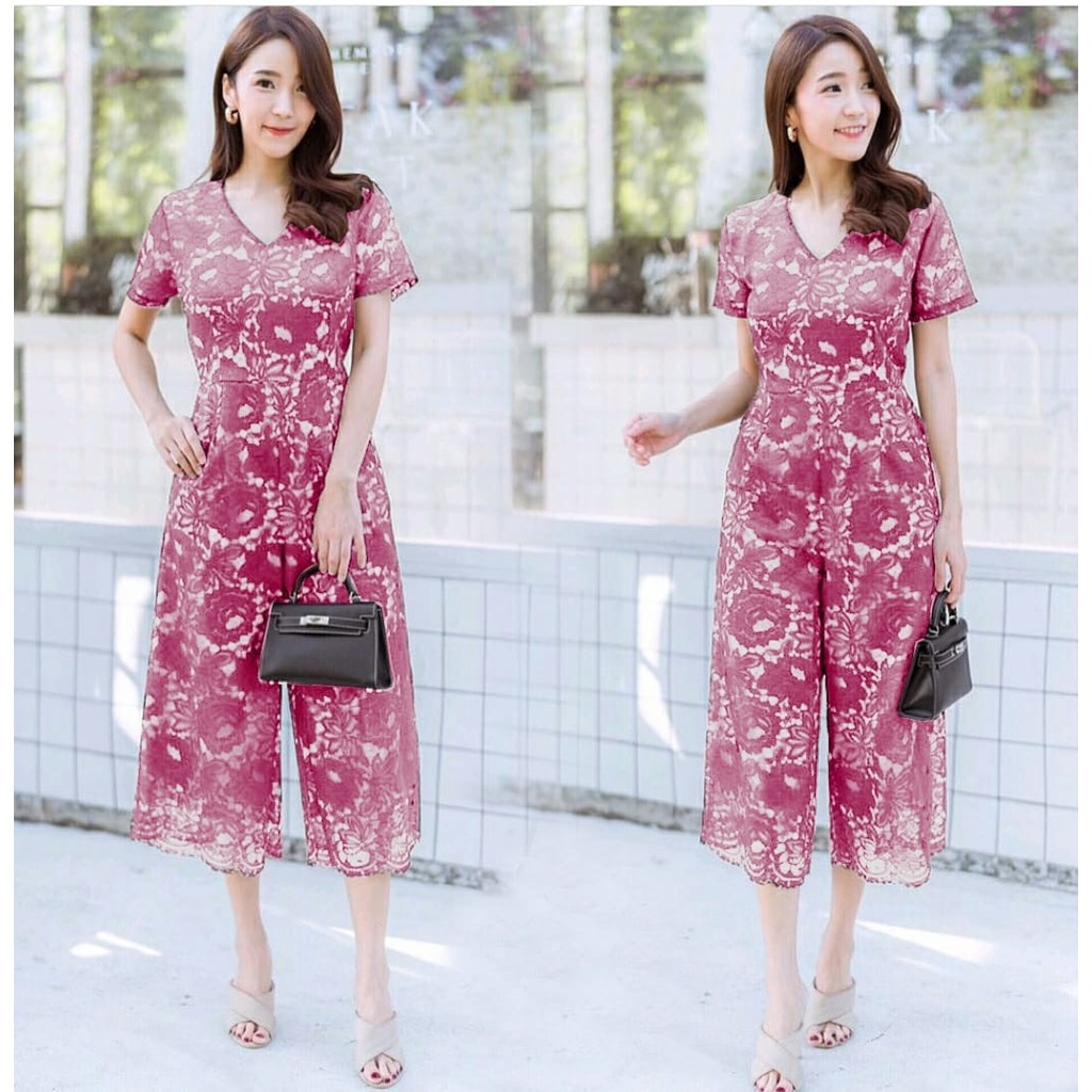 FWG - JUMPSUIT SARA / JUMPSUIT WANITA / PLAYSUIT / JUMPSUIT BRUKAT / JUMPSUIT KOREA