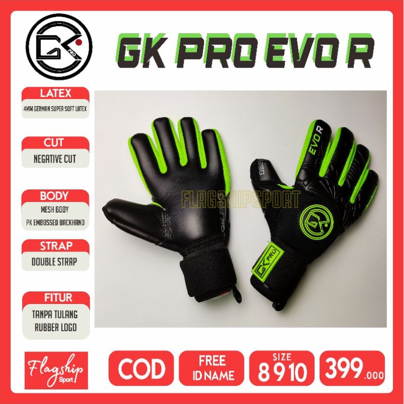 GK PRO EVO R HITAM HIJAU SARUNG TANGAN KIPER ORIGINAL