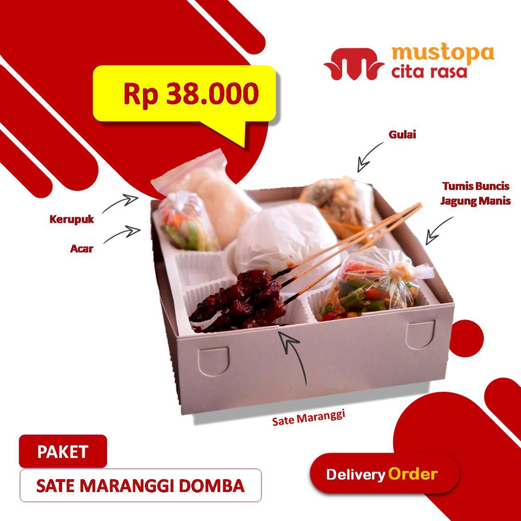 

Nasi Kotak - Sate Maranggi Kambing / Domba