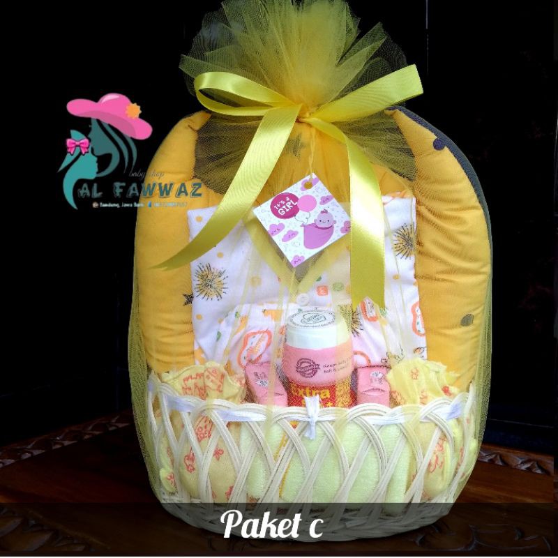 Parcel bayi/baby gift set PAKET C-Kuning girl
