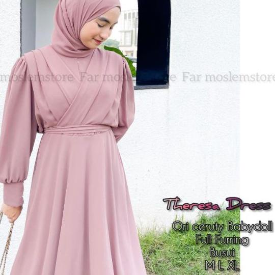 ❆ THERESA DRESS ORI CERUTY ARMANI FULL FURRING/GAUDY DRESS MAXY/GAMIS MUSLIM WANITA /GAMIS BUSUI CER