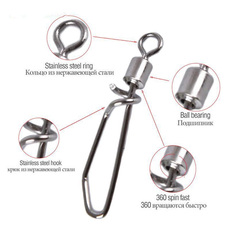 Snap swivel kili-kili ROLLING T-SHAPE (1 biji)