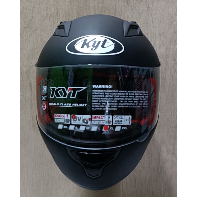 HELM KYT RC SEVEN SOLID/POLOS HITAM DOFF