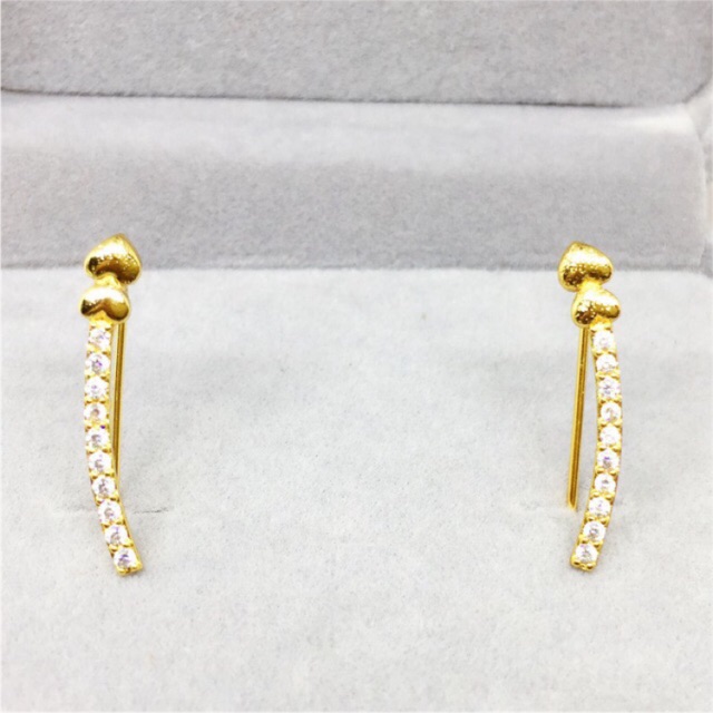 Anting Fashion Xuping Rambat Jalar Hati Imut Lapis Emas - BE296