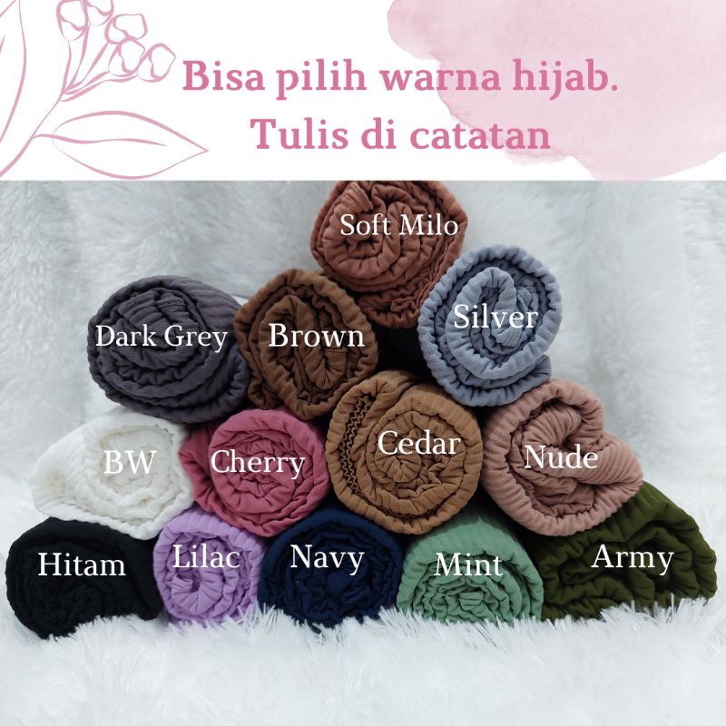 PASHMINA PLISKET FULL CERRUTY BABYDOLL PREMIUM /  PLEATED SHAWL