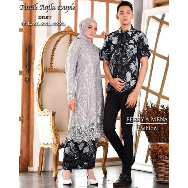 couple kebaya tunik modern//couple tunangan//fashion wanita