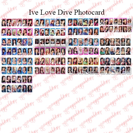 [PO / SET] IVE LOVE DIVE IVEE PHOTOCARD FAN MADE UNOFFICIAL YANGPASHOP WONYOUNG YUJIN LIZ