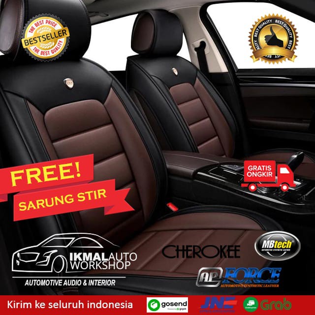 Sarung Jok Mobil Brio Bahan Cherokee Original Sintetis
