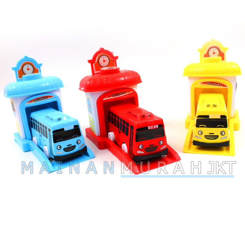 MAINAN ANAK MURAH THE LITTLE BUS STATTION MT42 BUS TOYA TAAAYO LUCU MOBIL MOBILAN BUS DAN GARASINYA-1