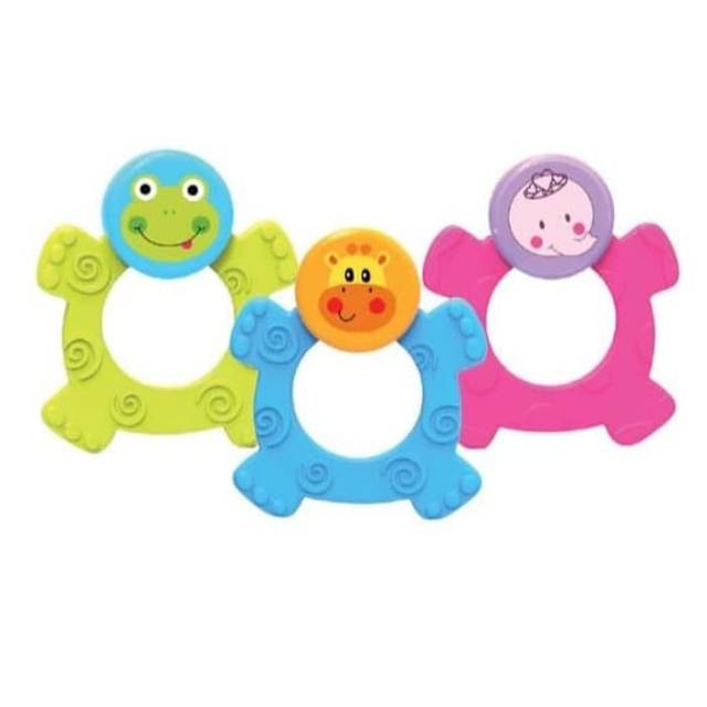 BABYSAFE Easy Grip Teether with Rattle  Gigitan Bayi BPA Free Baby Safe