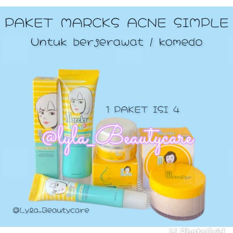 MARCKS PAKET ACNE SIMPLE ( untuk kulit berjerawat / komedo )