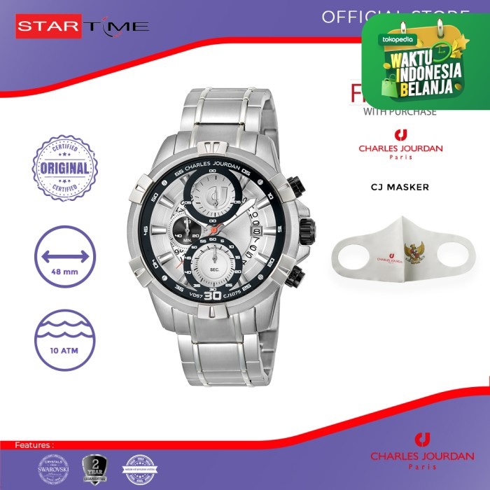 Jam Tangan Charles Jourdan Jam Tangan Pria CJ1075-1312C Original