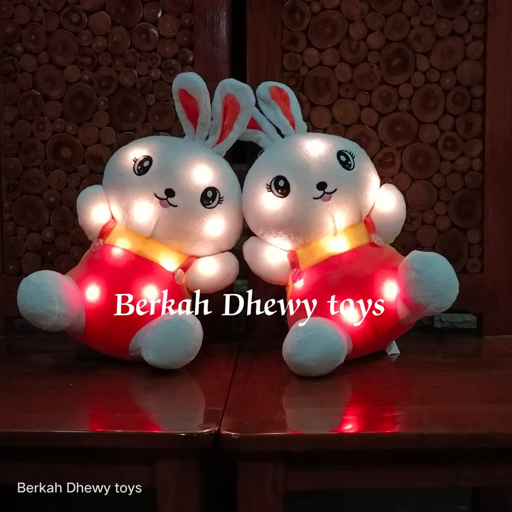 boneka terbaru lengkap dengan lampu LED/boneka rabbit baju led/boneka new led/boneka kelinci pake baju/boneka lucu dan imut