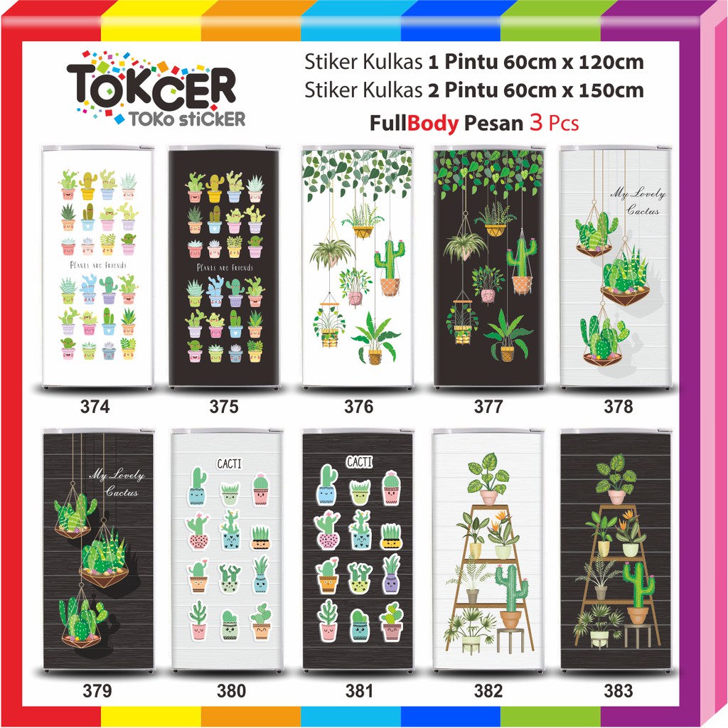  Stiker  Kulkas  1 dan 2 Pintu Kaktus Shopee  Indonesia