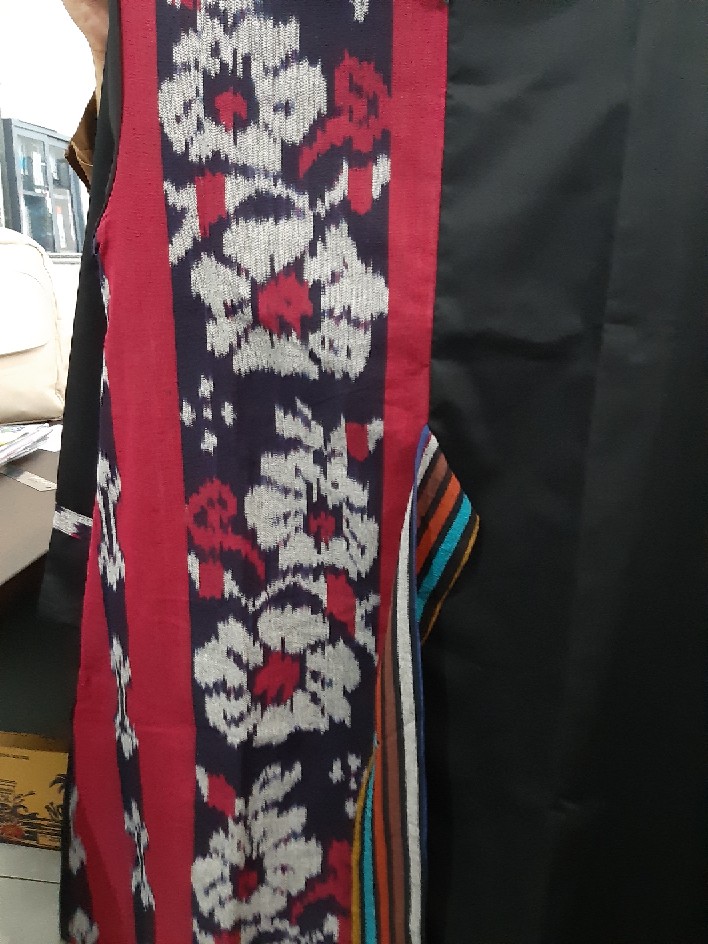 Shanaya Batik Gayatri Tunika Katun Toyobo Kombinasi Tenun Ori Troso S M L Xl Xxl